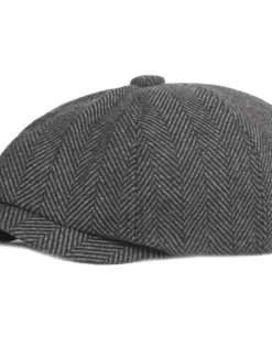 Men's Beret Hat Newsboy Hat Tweed Cap khaki Light Grey Cotton Streetwear Stylish 1920s Fashion Outdoor Daily Going out Graphic Prints Warm