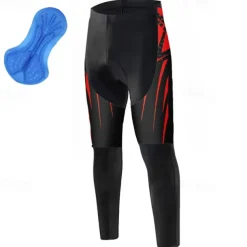 Men's Bike Pants Bike Bottoms Mountain Bike MTB Road Bike Cycling Sports Graphic 3D Pad Breathable Quick Dry Moisture Wicking Yellow Red Polyester Spandex Clothing Apparel Bike Wear