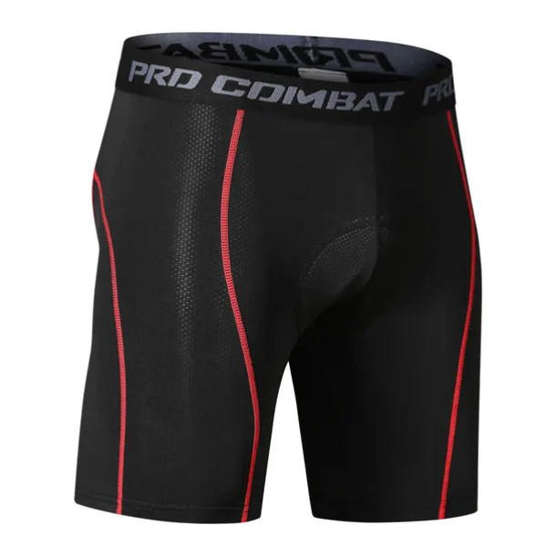 Men's Bike Shorts Cycling Padded Shorts 3D Padded Shorts Bike Padded Shorts / Chamois Mountain Bike MTB Road Bike Cycling Sports Stripes 3D Pad Cycling Breathable Quick Dry Black Red Black Gray