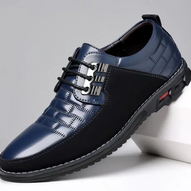 Men's Black and White Faux Leather Sneakers with Sporty Design – Comfortable and Fashionable Footwear for Casual Days, Travel and Weekend Outings