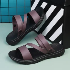 Men's Black Comfort Sandals – Adjustable Straps, Non-Slip Sole, Casual and Durable Footwear for Everyday Wear