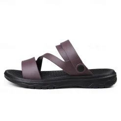 Men's Black Comfort Sandals – Adjustable Straps, Non-Slip Sole, Casual and Durable Footwear for Everyday Wear