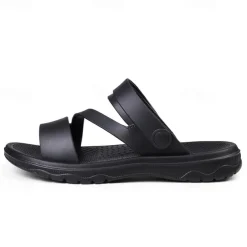 Men's Black Comfort Sandals – Adjustable Straps, Non-Slip Sole, Casual and Durable Footwear for Everyday Wear