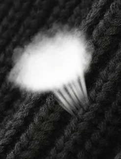 Men's Black Knitted Beanie with Removable Balaclava - Warm and Versatile Winter Hat for Outdoor Activities and Sports