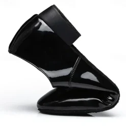 Men's Black Patent Faux Leather Lace-Up Dance Shoes with Soft Suede Sole – Classic Ballroom Shoes for Formal Events and Latin Dance