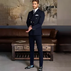 Men's Black Patent Leather Loafers with Gold Tip Floral and Metal Buckle–Premium Cowhide Formal Shoes for Weddings, Parties, and Special Occasions