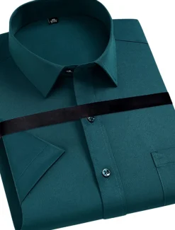 Men's Black White Yellow Pink Short Sleeve Square Neck Summer Clothing Apparel Print