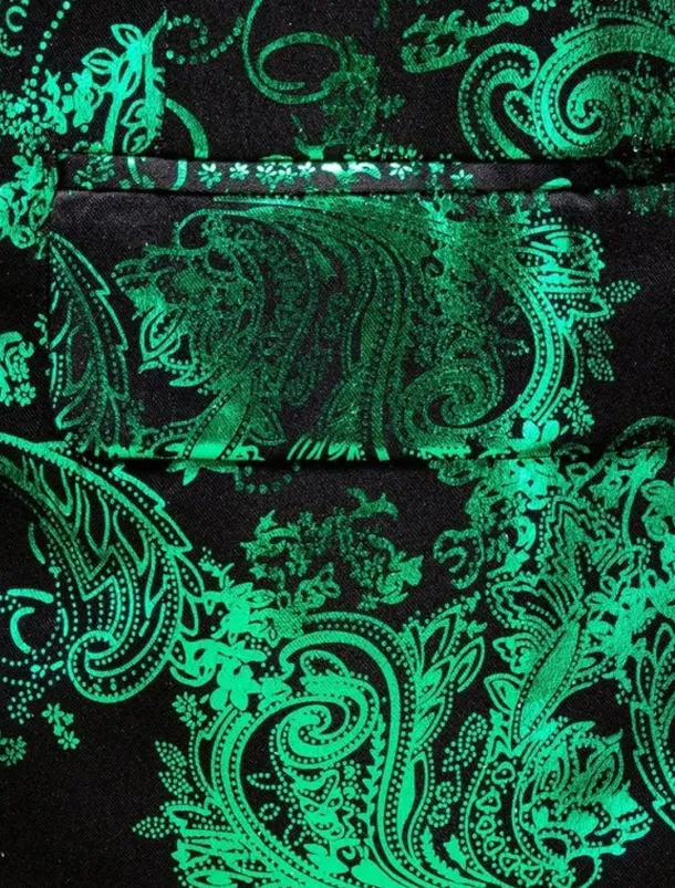 Men's Blazer Business Cocktail Party Wedding Party Party Spring & Fall Polyester Bronzing Pocket Buttons Comfortable Single Breasted Blazer Red Blue Purple Gold