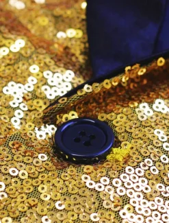 Men's Blazer Jacket Blazer Shawl Collar Party Sparkle Casual Solid Colored Silver Black Wine Regular Fit Single Breasted One-button