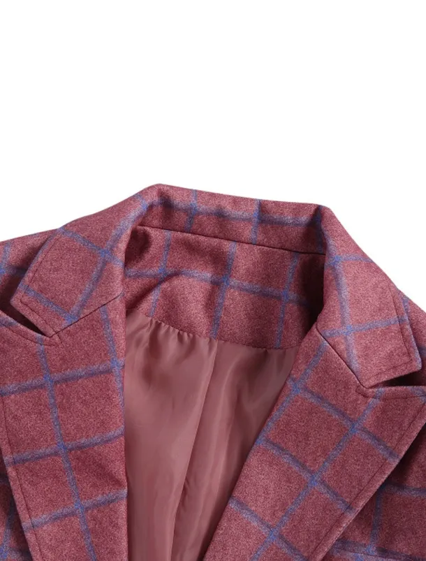 Men's Blazer Jacket Sport Coat Casual Wine Blue Regular Fit