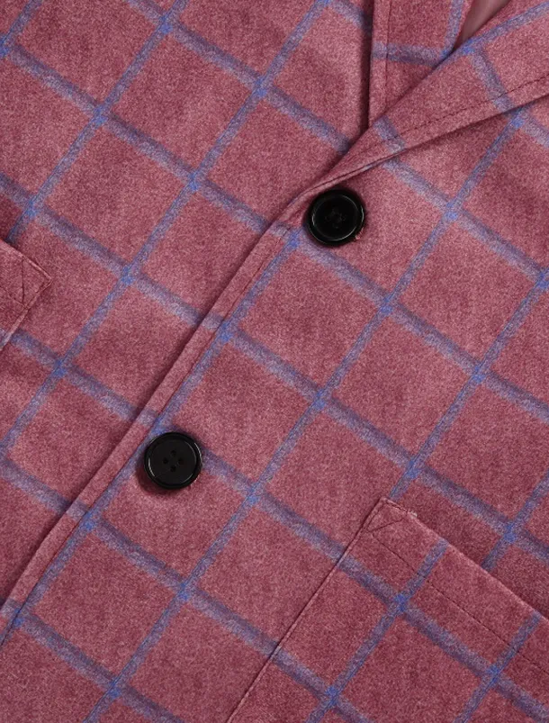 Men's Blazer Jacket Sport Coat Casual Wine Blue Regular Fit