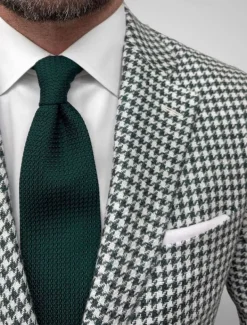 Men's Blazer Jacket Sport Coat Closure collar Outdoor Casual Houndstooth Checkered Black Yellow Light Green Tailored Fit Single Breasted Two-buttons