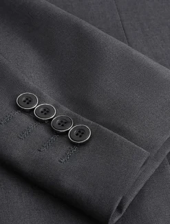 Men's Blazer Jacket Sport Coat Notch Collar Casual Solid Colored Blazer Navy Blue Brown Light Grey Standard Fit Single Breasted Two-buttons