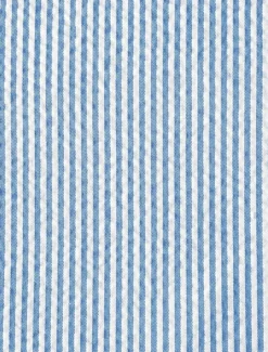 Men's Blazer Jacket Sport Coat Notch Collar Fashion Striped Blazer Sky Blue Standard Fit Single Breasted Two-buttons