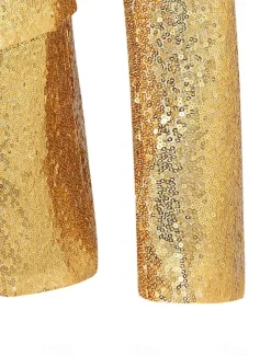 Men's Blazer Jacket Tuxedo Closure collar Luxury Sparkle Patchwork Solid Colored Blazer Black Silver Red Standard Fit Single Breasted One-button