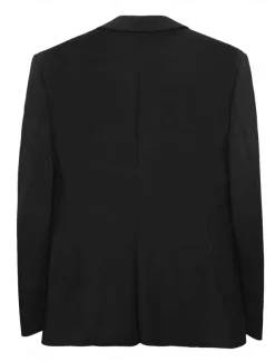 Men's Blazer Outdoor Sports & Outdoor Causal Pocket Daily Spring & Fall POLY Solid Color Button Pocket Thermal Warm Sunscreen Double Breasted Blazer Black