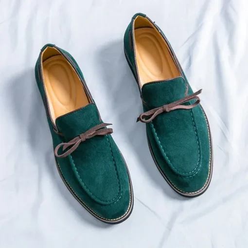 Men's Blue Loafers - Suede Faux Leather with Tassel Detailing, Stylish and Comfortable Slip-On Shoes for Men, Perfect for Casual, Office and Everyday Wear