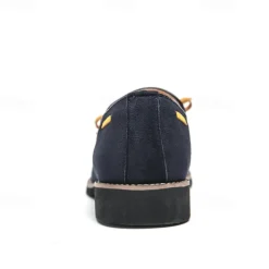 Men's Blue Loafers - Suede Faux Leather with Tassel Detailing, Stylish and Comfortable Slip-On Shoes for Men, Perfect for Casual, Office and Everyday Wear