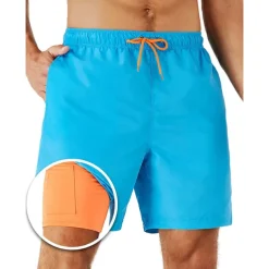 Men's Board Shorts Swim Shorts Swim Trunks Shorts With Compression Liner Plain Comfort Breathable Holiday Going out Swimming Pool Hawaiian Boho Black Pink