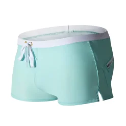 Men's Board Shorts Swim Shorts Swim Trunks Drawstring with Mesh lining Zipper Pocket Solid Color Quick Dry Comfortable Holiday Swimming Pool Hawaiian Casual / Sporty Slim Black White Low Waist