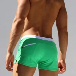 Men's Board Shorts Swim Shorts Swim Trunks Drawstring with Mesh lining Zipper Pocket Solid Color Quick Dry Comfortable Holiday Swimming Pool Hawaiian Casual / Sporty Slim Black White Low Waist