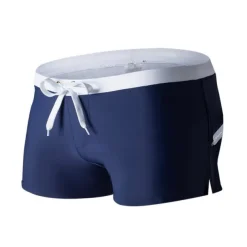 Men's Board Shorts Swim Shorts Swim Trunks Drawstring with Mesh lining Zipper Pocket Solid Color Quick Dry Comfortable Holiday Swimming Pool Hawaiian Casual / Sporty Slim Black White Low Waist