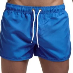 Men's Board Shorts Swim Shorts Swim Trunks Elastic Waist Solid Color Quick Dry Short Daily Gym Bathing Chic & Modern Casual / Sporty Black White Micro-elastic