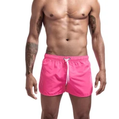 Men's Board Shorts Swim Shorts Swim Trunks Elastic Waist Solid Color Quick Dry Short Daily Gym Bathing Chic & Modern Casual / Sporty Black White Micro-elastic