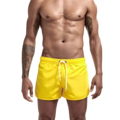 Men's Board Shorts Swim Shorts Swim Trunks Elastic Waist Solid Color Quick Dry Short Daily Gym Bathing Chic & Modern Casual / Sporty Black White Micro-elastic