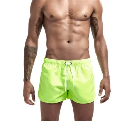 Men's Board Shorts Swim Shorts Swim Trunks Elastic Waist Solid Color Quick Dry Short Daily Gym Bathing Chic & Modern Casual / Sporty Black White Micro-elastic