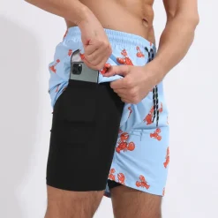 Men's Board Shorts Swim Shorts Swim Trunks Surfing Casual Holiday Beach Quick Dry Drawstring With Compression Liner Gradient Hawaiian Boho Activewear 1 5