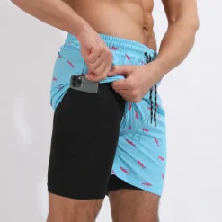 Men's Board Shorts Swim Shorts Swim Trunks Surfing Casual Holiday Beach Quick Dry Drawstring With Compression Liner Gradient Hawaiian Boho Activewear 1 5