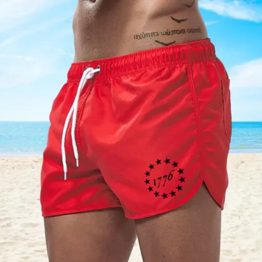 Men's Board Shorts Swim Shorts Swim Trunks Drawstring Elastic Waist Star Comfort Quick Dry Short Holiday Beach Weekend Fashion Casual Black Yellow Micro-elastic