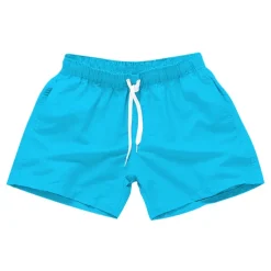 Men's Board Shorts Swim Shorts Swim Trunks Drawstring with Pockets Solid Colored Waterproof UV Sun Protection Swimming Pool Hawaiian Casual / Sporty Black White Micro-elastic