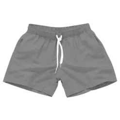 Men's Board Shorts Swim Shorts Swim Trunks Drawstring with Pockets Solid Colored Waterproof UV Sun Protection Swimming Pool Hawaiian Casual / Sporty Black White Micro-elastic