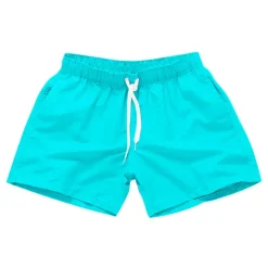 Men's Board Shorts Swim Shorts Swim Trunks Drawstring with Pockets Solid Colored Waterproof UV Sun Protection Swimming Pool Hawaiian Casual / Sporty Black White Micro-elastic