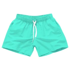 Men's Board Shorts Swim Shorts Swim Trunks Drawstring with Pockets Solid Colored Waterproof UV Sun Protection Swimming Pool Hawaiian Casual / Sporty Black White Micro-elastic