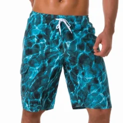 Men's Board Shorts Swim Shorts Swim Trunks Summer Shorts Bermuda shorts Drawstring with Mesh lining Elastic Waist 3D Print Ocean Breathable Quick Dry Knee Length Casual Daily Beach Fashion Streetwear