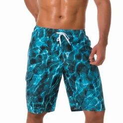 Men's Board Shorts Swim Shorts Swim Trunks Summer Shorts Bermuda shorts Drawstring with Mesh lining Elastic Waist 3D Print Ocean Breathable Quick Dry Knee Length Casual Daily Beach Fashion Streetwear