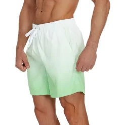 Men's Board Shorts Swim Shorts Swim Trunks Drawstring with Mesh lining Elastic Waist Gradient Quick Dry Short Casual Daily Holiday Hawaiian Boho Black Pink Micro-elastic