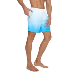 Men's Board Shorts Swim Shorts Swim Trunks Drawstring with Mesh lining Elastic Waist Gradient Quick Dry Short Casual Daily Holiday Hawaiian Boho Black Pink Micro-elastic