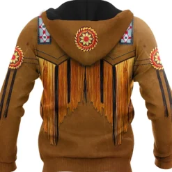 Men's Bohemian Style Graphic Prints Hoodie Hoodies Sweatshirt Streetwear Designer Long Sleeve Hooded Sports & Outdoor Daily Sports Brown Zipper Print Spring & Fall Designer