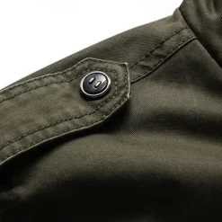 Men's Bomber Jacket Varsity Jacket Tactical Jacket Casual Wearable Multi Pocket Spring Fall Winter Military Military Style Stand Collar Regular Cotton Black Khaki Army Green Jacket