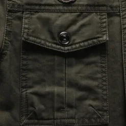 Men's Bomber Jacket Varsity Jacket Tactical Jacket Casual Wearable Multi Pocket Spring Fall Winter Military Military Style Stand Collar Regular Cotton Black Khaki Army Green Jacket