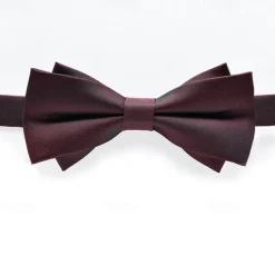 Men's Bow Tie Neckties Bowtie Pre-Tied Adjustable Bow Plain Wedding Birthday Party