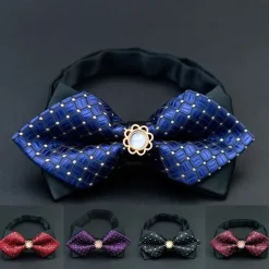 Men's Bow Tie Neckties Bowtie Pre-Tied Adjustable Bow Plaid Wedding Birthday Party