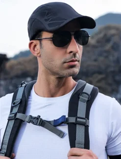 Men's breathable beret with mesh panel, Adjustable for outdoor activities and running