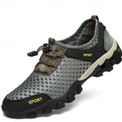 Men's Breathable Mesh Trail Running Shoes – Lightweight Non-Slip Outdoor Athletic Sneakers for Hiking, Walking & Water Sports