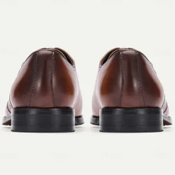 Men's Brown Crocodile Embossed Leather Oxford Shoes – Premium Cowhide Formal Lace-Up Shoes for Business and Special Events