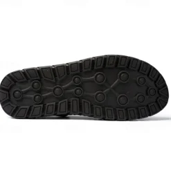 Men's Brown Faux Leather Sandals with Perforated Design, Adjustable Strap, and Durable Sole – Comfortable for Casual Wear, Outdoor and Summer Activities